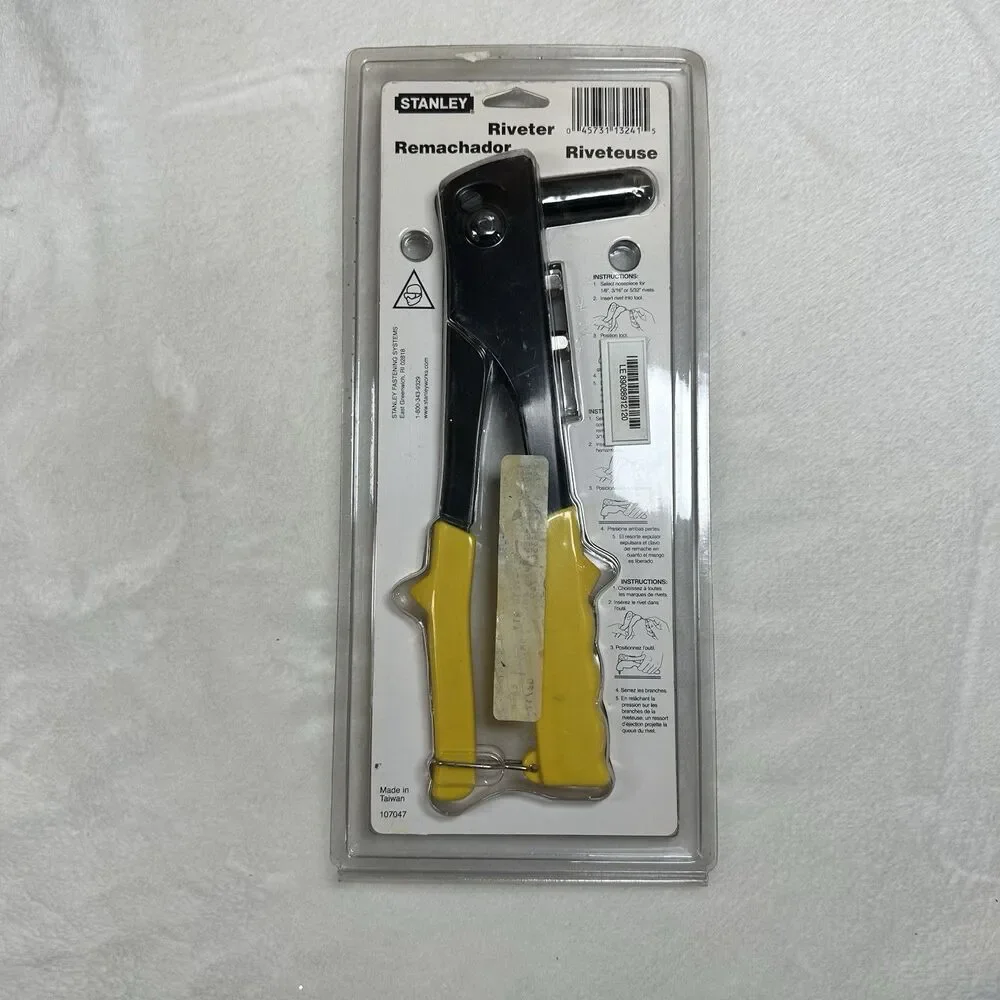 Vintage Stanley MR33 Hand Riveter Rivet Tool NOS Sealed 1/8” 5/32” 3/16” Taiwan - Picture 4 of 7